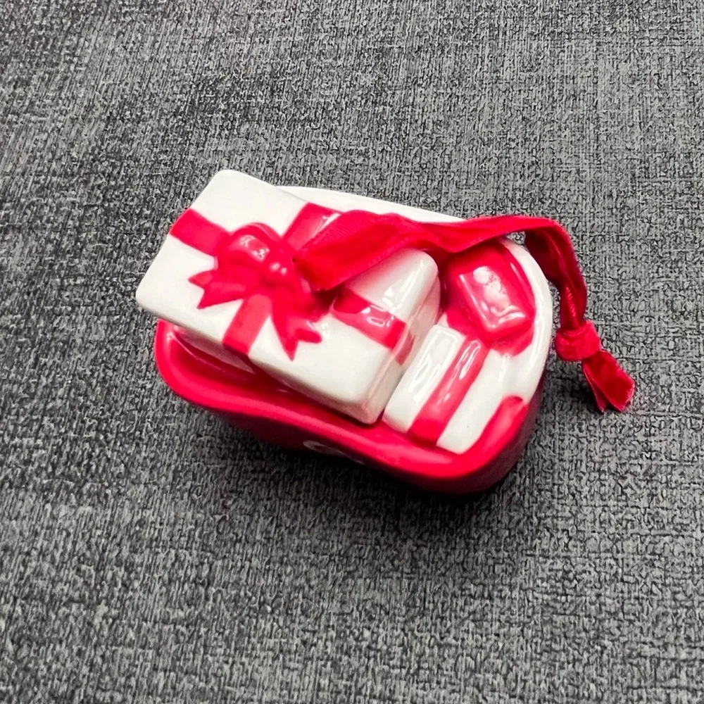 🆕 Target Wondershop Set of 2 Red & White Shopping Cart Christmas Tree Ornaments
